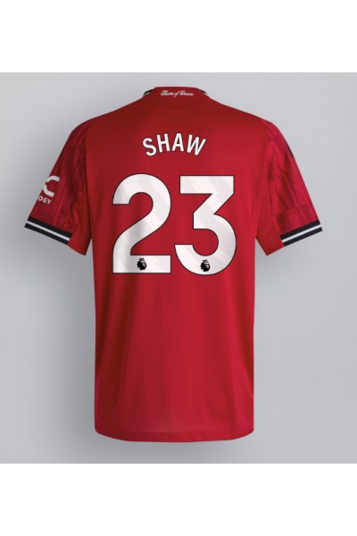 Manchester United Luke Shaw #23 Jalkapallovaatteet Kotipaita 2025-26 Lyhythihainen Manchester United Luke Shaw #23 Jalkapallovaatteet Kotipaita 2025-26 Lyhythihainen